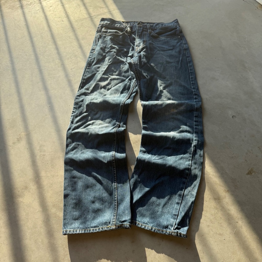American Eagle Relaxed Fit Jeans Mens 28x30 Medium Wash Denim Blue 100% Cotton